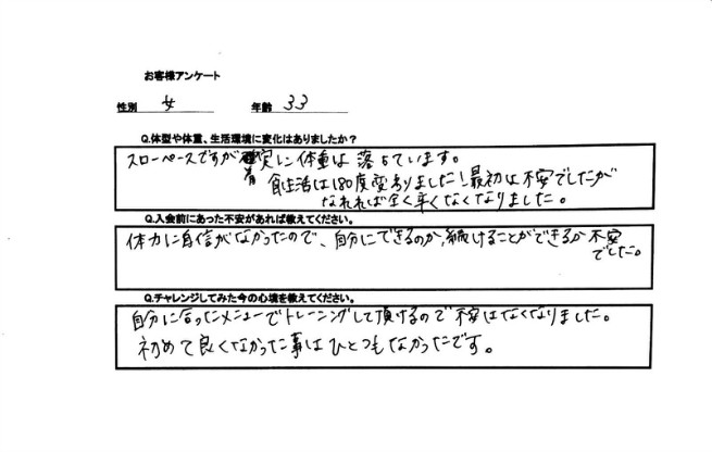 食生活の変化が体型に大きく関与していますので食習慣が180℃変わったということはとても嬉しく思います。