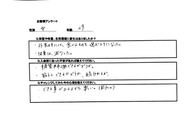 外食での食事の選び方が変わったということは意識が変わった証拠でもあると思います。意識が変わって行動が変わって習慣が変われば結果が出ます。